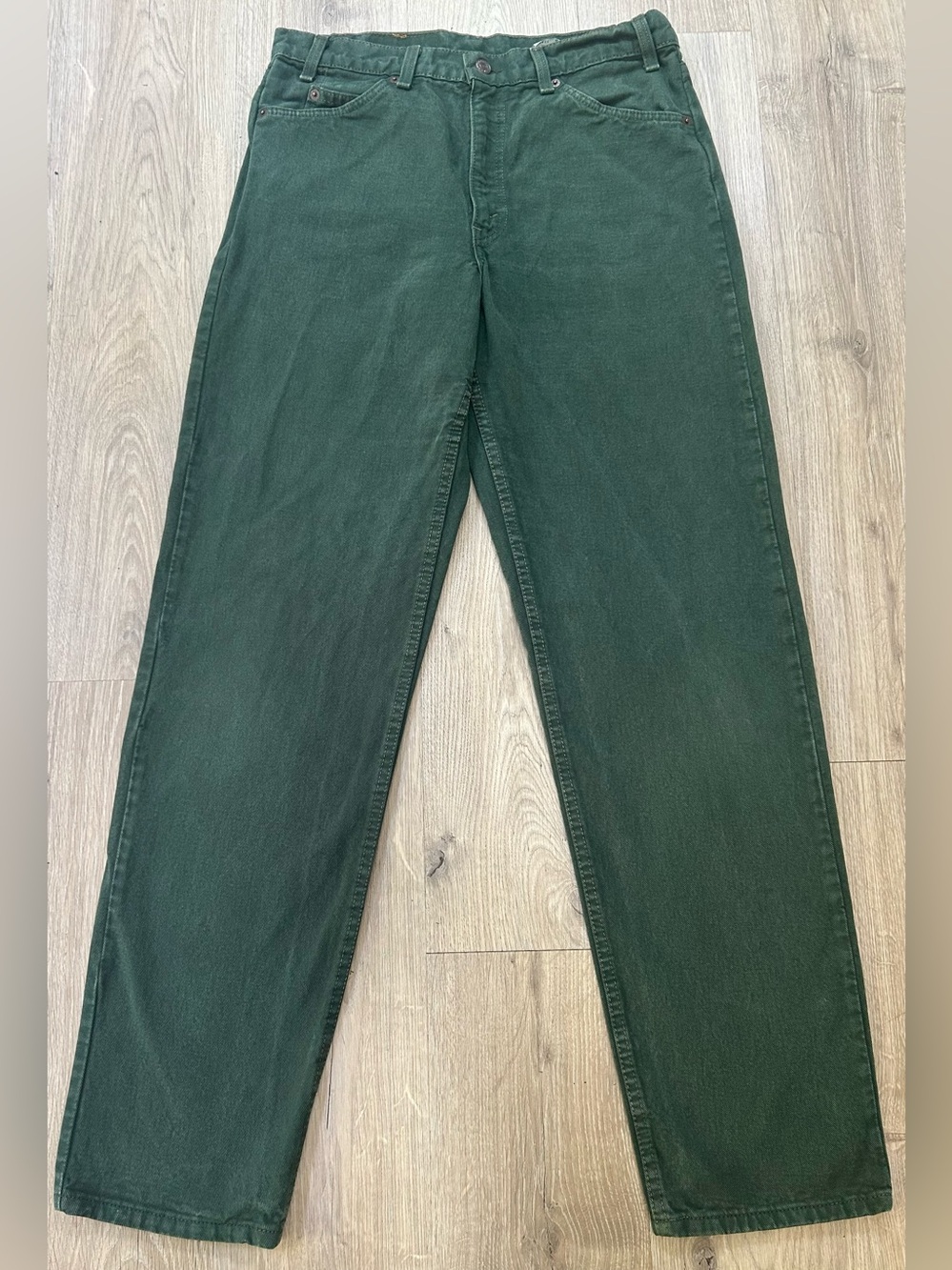 Vintage 90’s 555 forest green orange tab Levi’s men’s 34x34 o